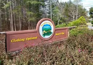 Paradise Valley Resort and Club Clothing Optional Sign